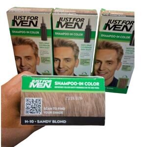 Just For Men Shampoo-In Color Sandy Blond Pack of 3 New in Box